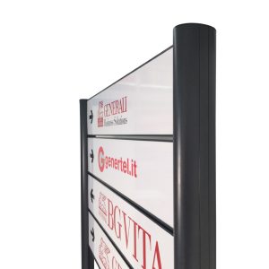 Piantana segnaletica esterno dettaglio