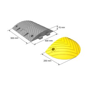 Dosso rallentatore di velocita fino a 10 km h altezza 7 cm dettaglio
