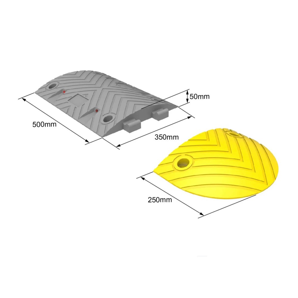 Dosso rallentatore di velocita fino a 20 km h altezza 5 cm dettaglio 1
