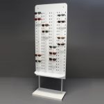 Présentoir de sol avec étagère pour 45 paires de lunettes