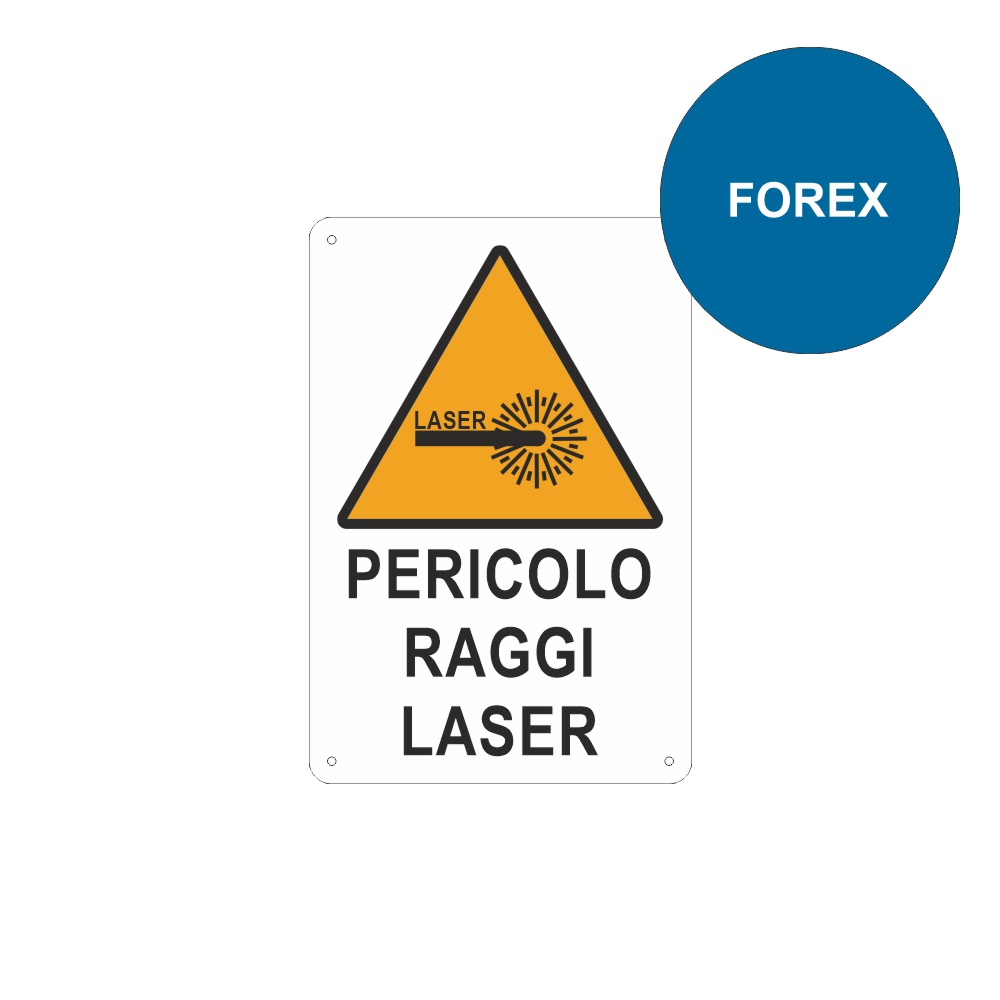 Cartello segnaletica forex pericolo raggi laser 135x200 Cartello segnaletica forex pericolo raggi laser 135x200