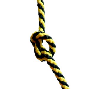 Cordone intrecciato giallo nero per colonnina segnapercorso telescopica