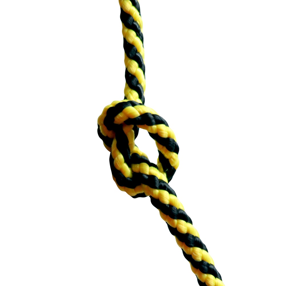 Cordone intrecciato giallo nero per colonnina segnapercorso telescopica