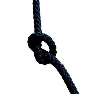 Cordone intrecciato nero per colonnina segnapercorso telescopica