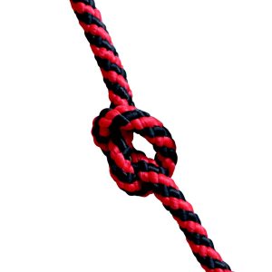 Cordone intrecciato rosso nero per colonnina segnapercorso telescopica