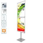 Cornice a scatto autoportante doppia 50x70 monofacciale bifacciale verticale angolo vivo tondo con un montante