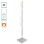 Espositore portadepliant e portacataloghi con tasche A5 monofacciale bifacciale