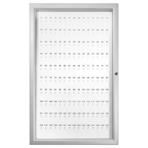 Bacheca da interno porta chiavi con ganci numerati fondo magnetico per 150 posti apertura a libro