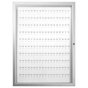 Bacheca da interno porta chiavi con ganci numerati fondo magnetico per 180 posti apertura a libro