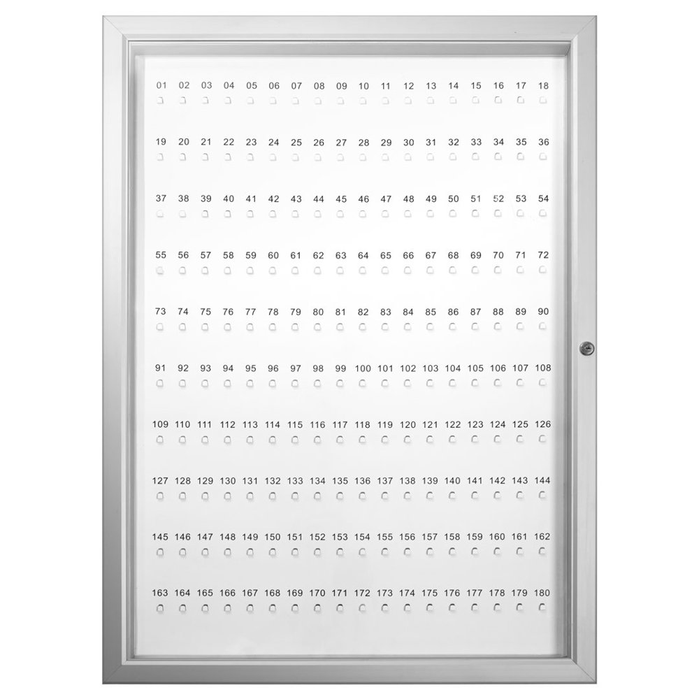 Bacheca da interno porta chiavi con ganci numerati fondo magnetico per 180 posti apertura a libro