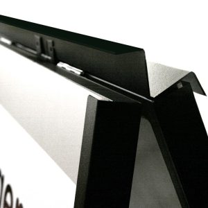 Cavalletto bifacciale in metallo per pannelli rigidi dettaglio