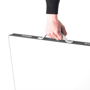 Cavalletto bifacciale magnetico in metallo con maniglia per trasporto dettaglio