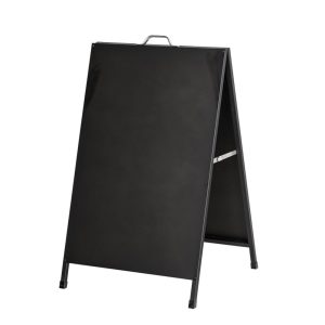 Cavalletto bifacciale magnetico nero in metallo con maniglia per trasporto