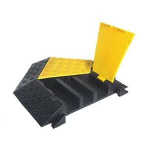 Dosso passacavi tre canali angolare destro