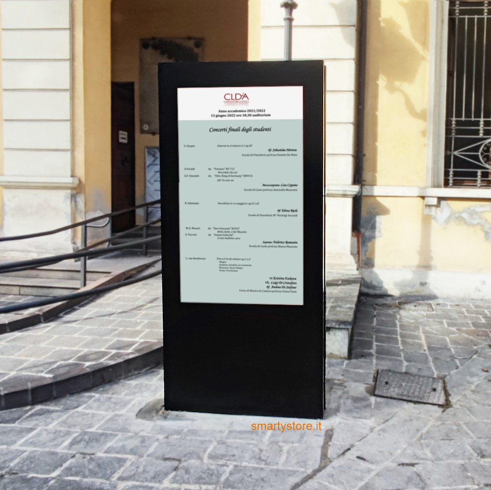 Totem multimediale da esterno