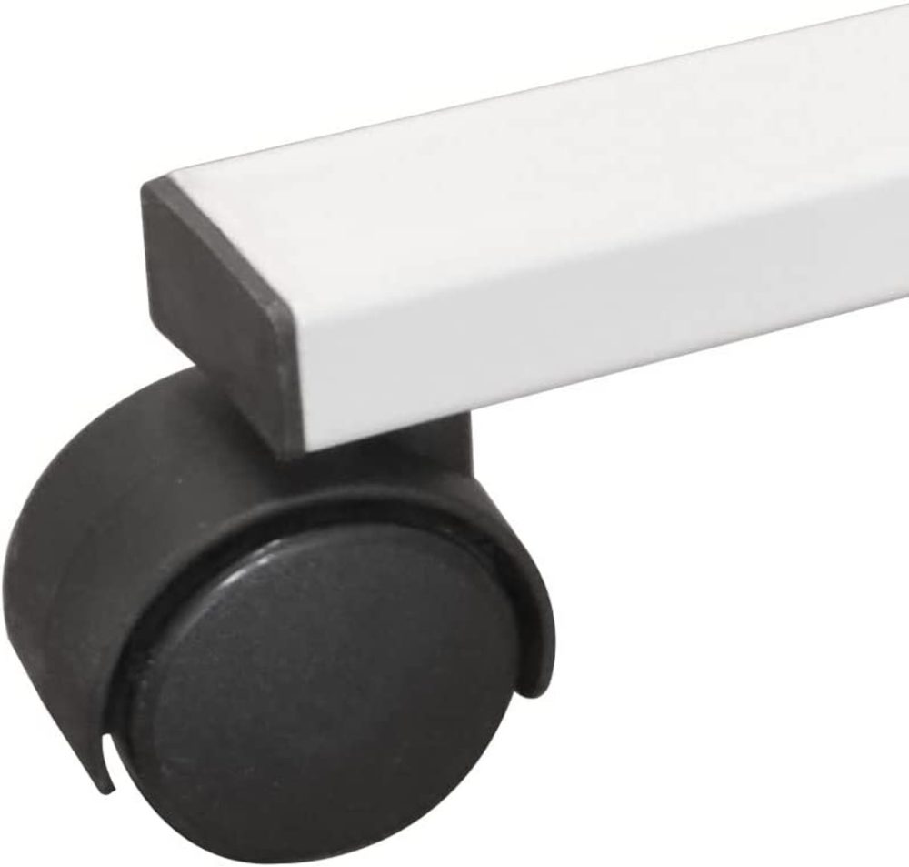 Lavagna magnetica autoportante con doppia superficie girevole dettaglio ruota