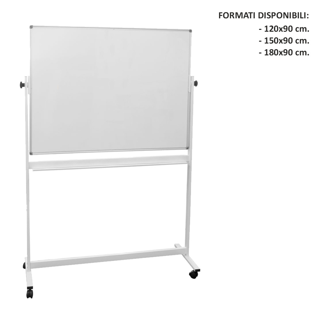 Lavagna magnetica carrellata girevole