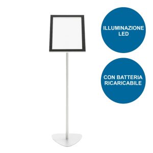 Leggio luminoso LED da terra con alimentazione a batteria