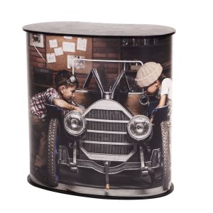 Banchetto promozionale curvo in pvc completo di stampa 1