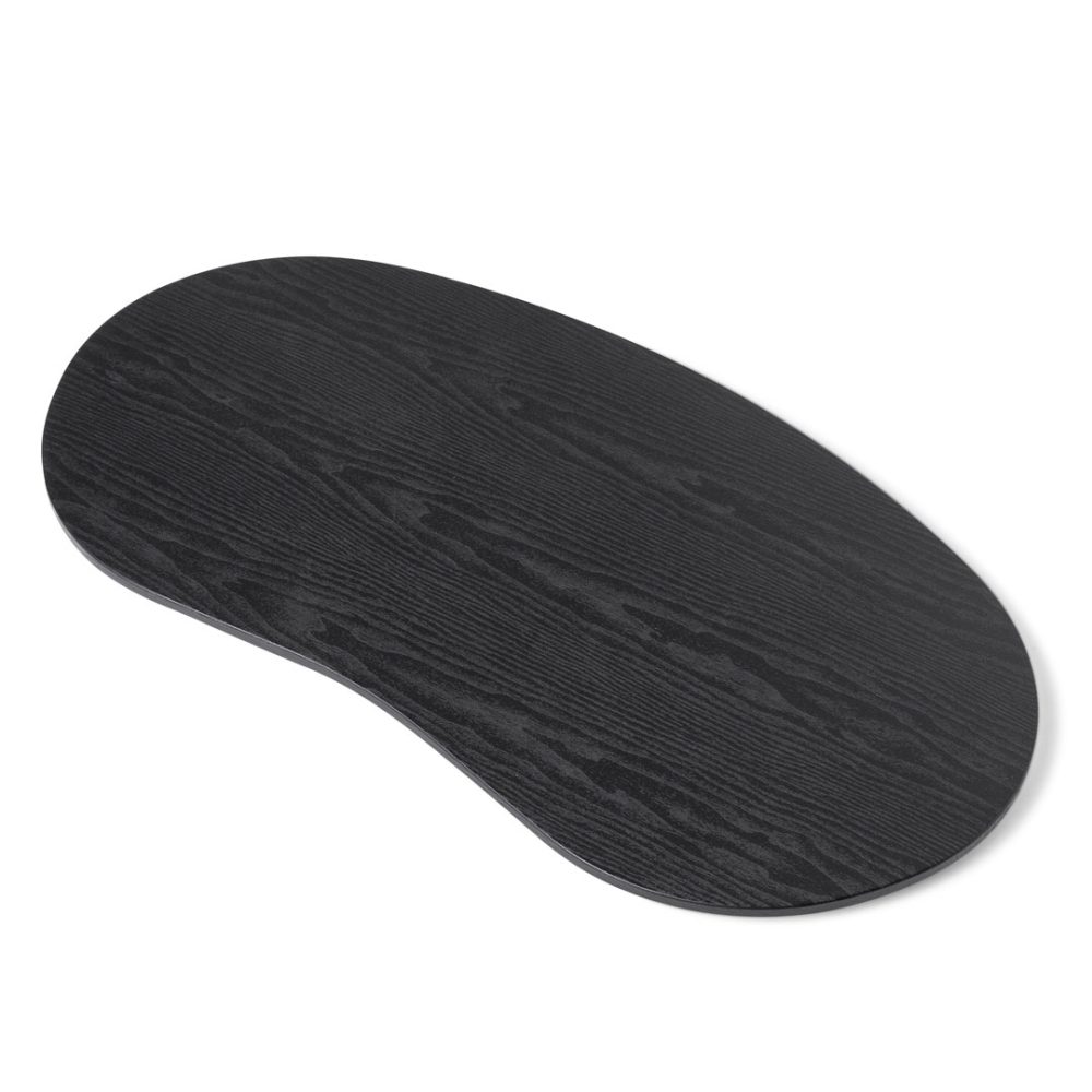 Banchetto promozionale curvo in pvc completo di stampa dettaglio ripiano legno