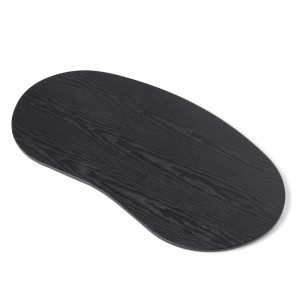 Banchetto promozionale curvo in pvc completo di stampa dettaglio ripiano legno