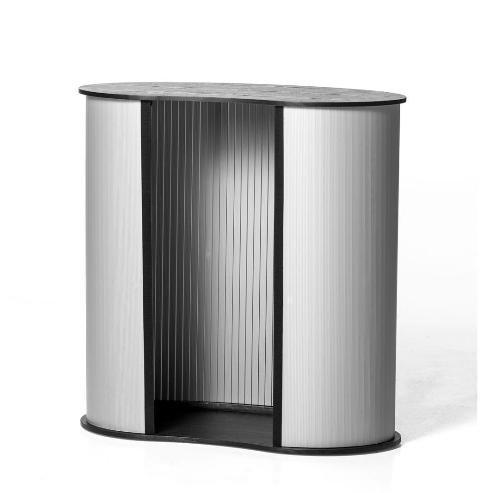 Banchetto promozionale curvo in pvc completo di stampa dettaglio senza stampa