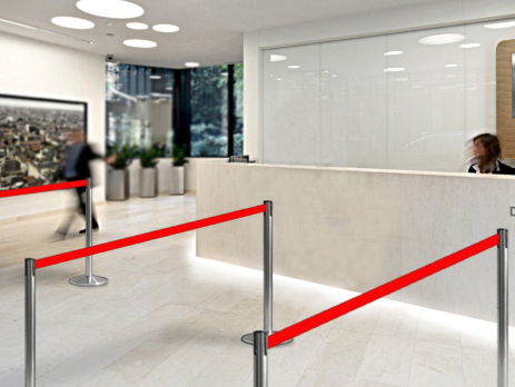 Colonnina segna percorso classic in acciaio satinato silver