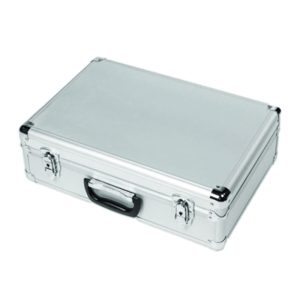 Espositore portatile zig zag con 6 ripiani porta brochure A4 valigia trasporto