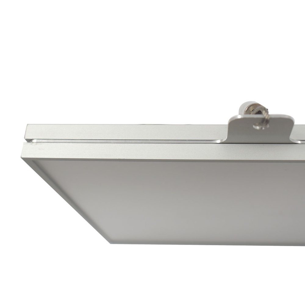 Targa sospesa segnaletica interna design ultra piatta dettaglio dall alto