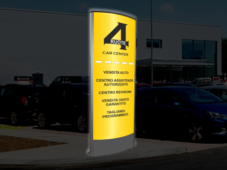 Totem luminoso per esterno