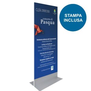 Totem Bifacciale Thin 90x190 con base a L in metallo
