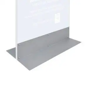 Totem bifacciale ultrapiatto 90x190 con base a L in metallo stampa inclusa base