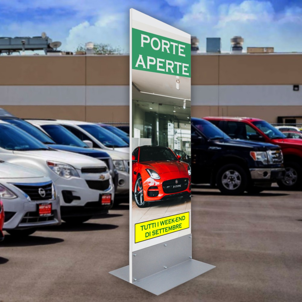 Totem slim base L metallo ambientato