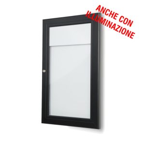 Bacheca porta menu esterno A4 color nero con pannello personalizzabile disponibile anche con illuminazione led