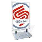 Cornice scatto bifacciale 100x140 con base zavorrabile e molle anti vento