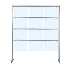 Espositore porta messaggi con 12 tasche A3 orizzontale con piedini fissi