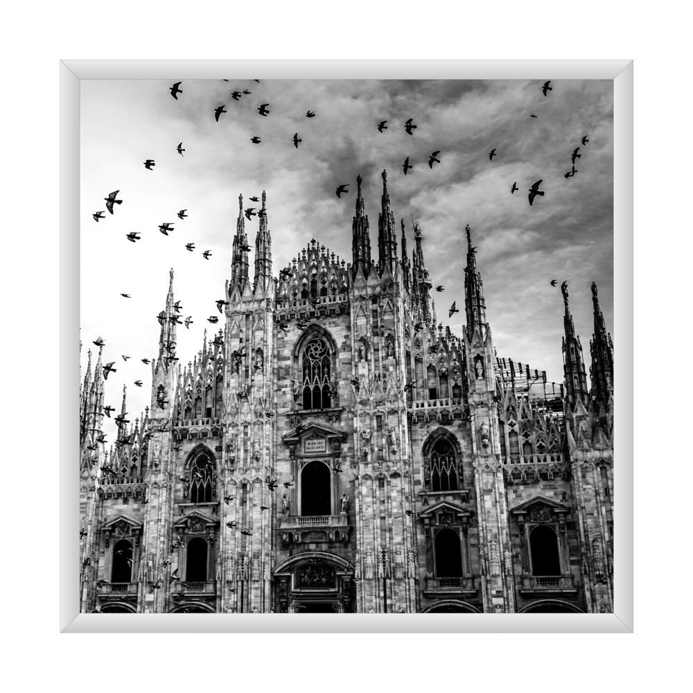 Cornice a scatto quadrata da parete 70x70 frame 25 angolo vivo 2