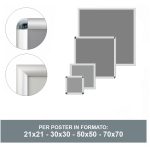 Cornice a scatto quadrata da parete frame 25 angolo tondo angolo vivo 21x21 30x30 50x50 70x70