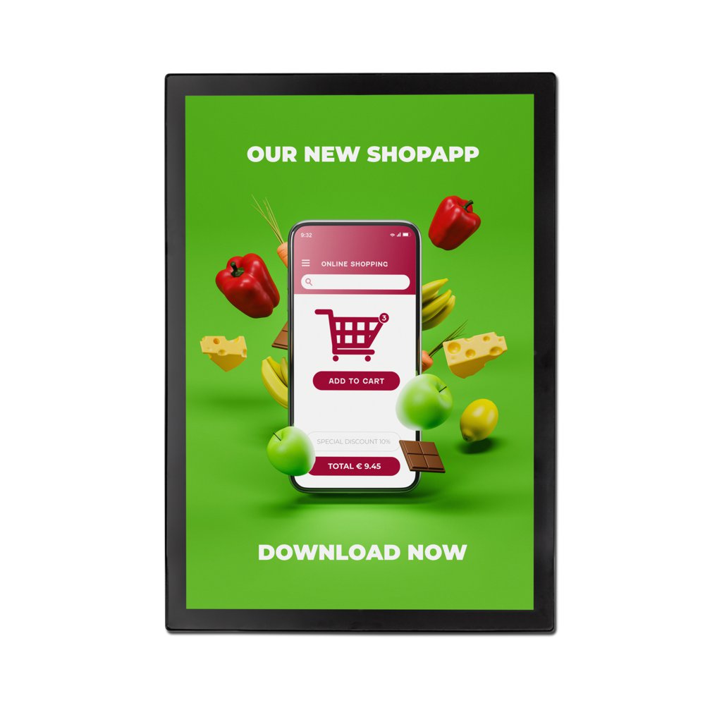 Cadre noir magnétique ultra plat pour porte affiche a1 a2 a3 a4