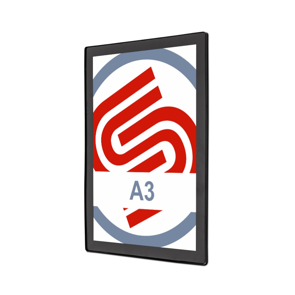 Cadre noir magnétique ultra plat pour porte affiche a3