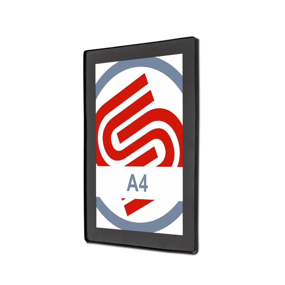 Cadre noir magnétique ultra plat pour porte affiche a4