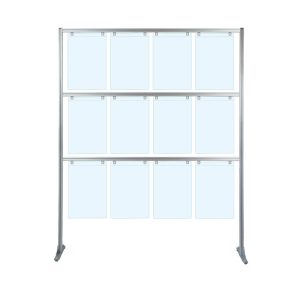 Espositore porta messaggi con 12 tasche A3 verticale con piedini fissi