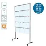 Présentoir de messages avec pochettes horizontales A4