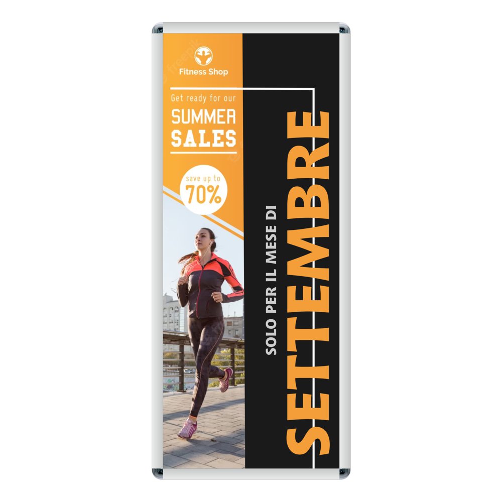 Cornice a scatto da parete 42x100 frame 25 angolo tondo 2