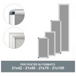 Cornice a scatto rettangolare base 21 cm frame 25 angolo tondo angolo vivo 21x42 21x50 21x70