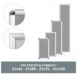 Cornice a scatto rettangolare base 21 cm frame 25 angolo tondo angolo vivo 21x42 21x50 21x70