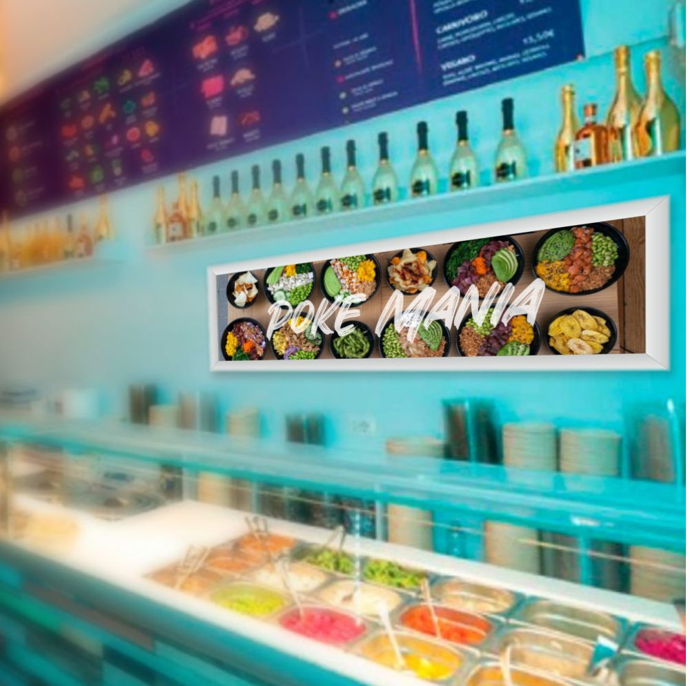 Cornice a scatto rettangolare base 21 cm frame 25 angolo tondo angolo vivo 21x42 21x50 21x70 21x100 ambientata