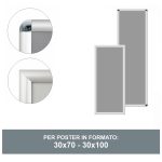 Cornice a scatto rettangolare base 30 cm frame 25 angolo tondo angolo vivo 30x70 30x100