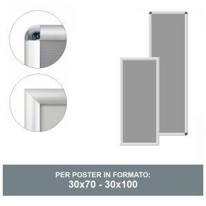 Cornice a scatto rettangolare base 30 cm frame 25 angolo tondo angolo vivo 30x70 30x100