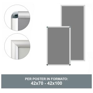 Cornice a scatto rettangolare base 42 cm frame 25 angolo tondo angolo vivo 42x70 42x100